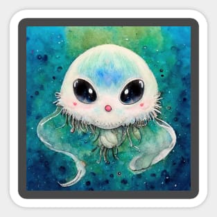 Cute sea creature - Jellyfish Monster Sticker